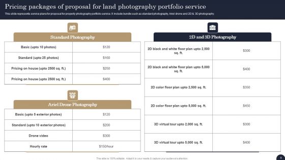 Proposal For Land Photography Portfolio Service Ppt PowerPoint Presentation Complete Deck With Slides