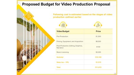 Proposal For Producing Video Content Ppt PowerPoint Presentation Complete Deck With Slides