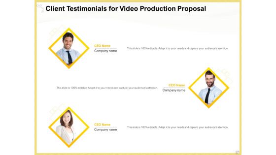 Proposal For Producing Video Content Ppt PowerPoint Presentation Complete Deck With Slides