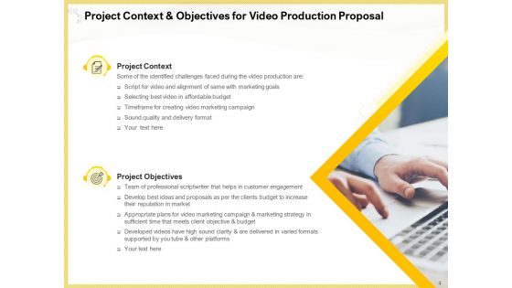 Proposal For Producing Video Content Ppt PowerPoint Presentation Complete Deck With Slides