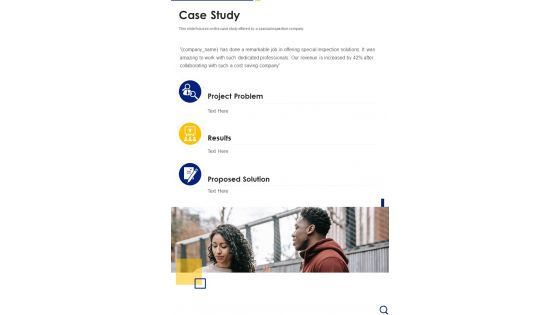 Proposal For Special Investigation Project Case Study One Pager Sample Example Document Proposal For Special Investigation Project Case Study One Pager Sample Example Document
