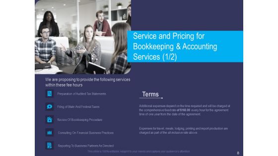 Proposal Template For Accounting And Bookkeeping Service Ppt PowerPoint Presentation Complete Deck With Slides