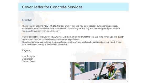 Proposal Template For Concrete Supplier Service Ppt PowerPoint Presentation Complete Deck With Slides