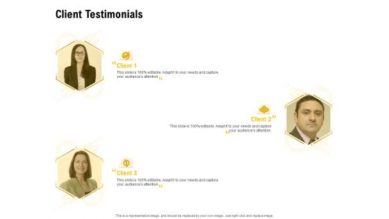 Proposal To Provide Financial Advisory And Bond Client Testimonials Pictures PDF