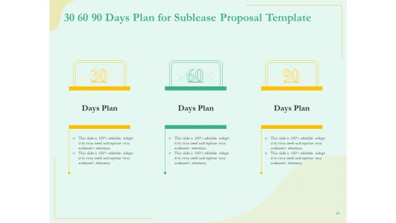 Proposal To Sublease Agreement Ppt PowerPoint Presentation Complete Deck With Slides
