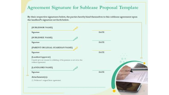 Proposal To Sublease Agreement Ppt PowerPoint Presentation Complete Deck With Slides