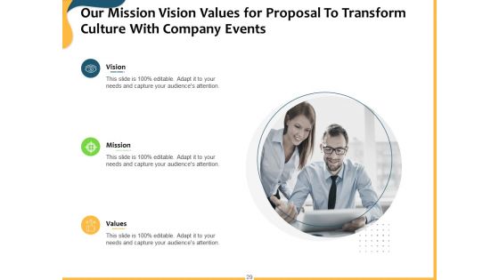 Proposal To Transform Culture With Company Events Ppt PowerPoint Presentation Complete Deck With Slides