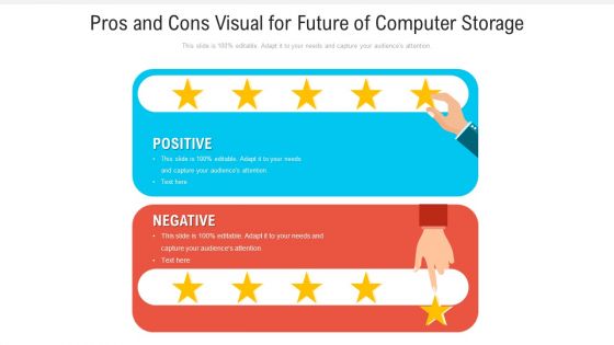 Pros And Cons Visual For Future Of Computer Storage Ppt PowerPoint Presentation File Guide PDF