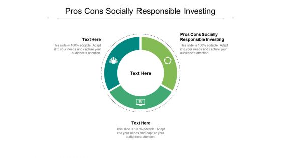 Pros Cons Socially Responsible Investing Ppt PowerPoint Presentation Portfolio Visual Aids Cpb Pdf