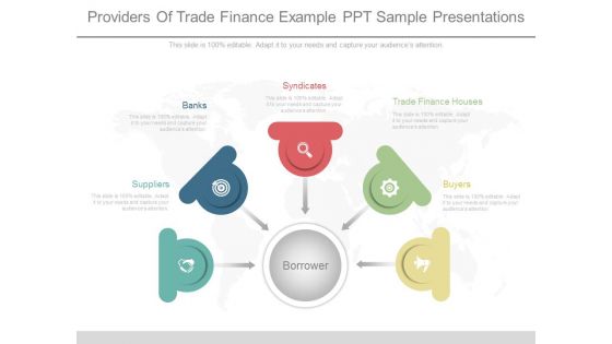 Providers Of Trade Finance Example Ppt Sample Presentations