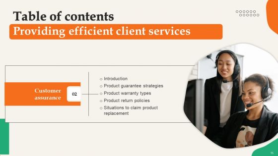 Providing Efficient Client Services Ppt PowerPoint Presentation Complete Deck With Slides