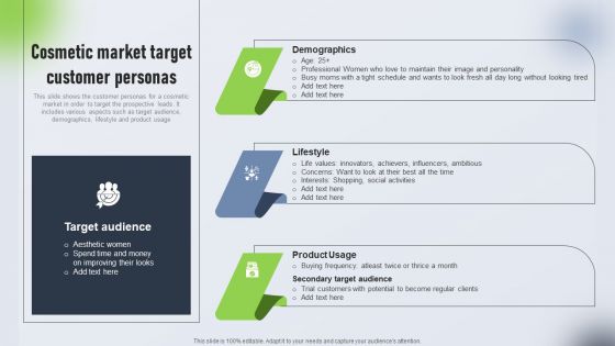 Psychological Locational And Situational Market Segmentation Plan Cosmetic Market Target Customer Information PDF