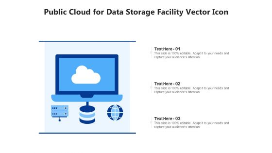 Public Cloud For Data Storage Facility Vector Icon Ppt PowerPoint Presentation File Styles PDF