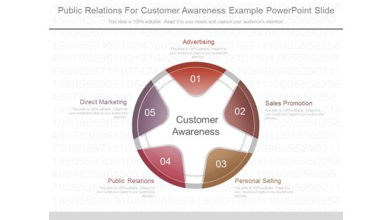 Public Relations For Customer Awareness Example Powerpoint Slide
