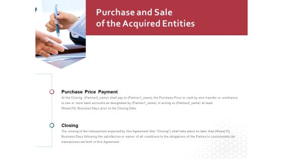 Purchase And Sale Of The Acquired Entities Ppt PowerPoint Presentation Show Summary