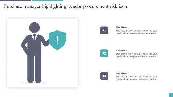 Purchase Manager Highlighting Vendor Procurement Risk Icon Diagrams PDF Purchase Manager Highlighting Vendor Procurement Risk Icon Diagrams PDF