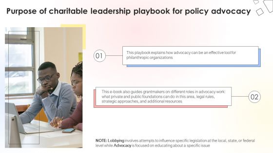 Purpose Of Charitable Leadership Playbook For Policy Advocacy Pictures PDF Purpose Of Charitable Leadership Playbook For Policy Advocacy Pictures PDF