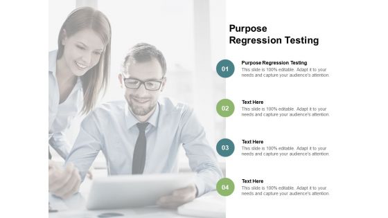 Purpose Regression Testing Ppt PowerPoint Presentation Introduction Cpb Pdf