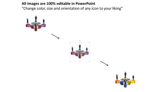Puzzle Arrows Business Development Models Powerpoint Template