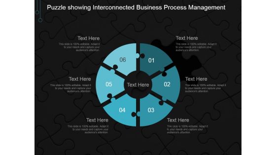 Puzzle Showing Interconnected Business Process Management Ppt PowerPoint Presentation Background Image