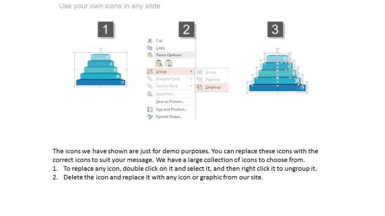 Pyramid Chart With Business Icons Powerpoint Slides
