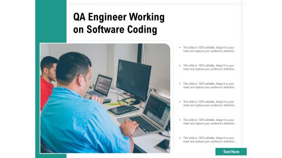 QA Engineer Working On Software Coding Ppt PowerPoint Presentation Gallery Themes PDF