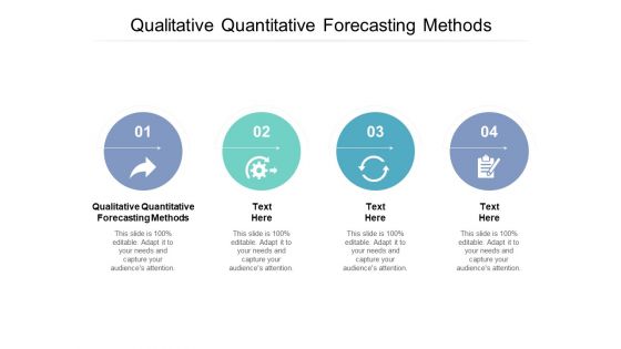 Qualitative Quantitative Forecasting Methods Ppt PowerPoint Presentation Icon Layouts Cpb