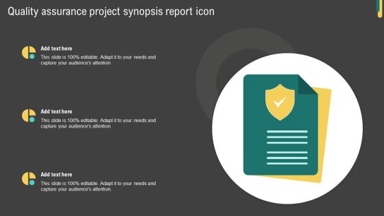 Quality Assurance Project Synopsis Report Icon Structure PDF Quality Assurance Project Synopsis Report Icon Structure PDF