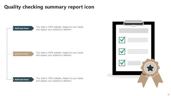 Quality Checking Report Ppt PowerPoint Presentation Complete Deck With Slides