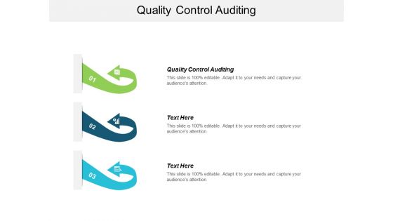 Quality Control Auditing Ppt Powerpoint Presentation Ideas Slides Cpb