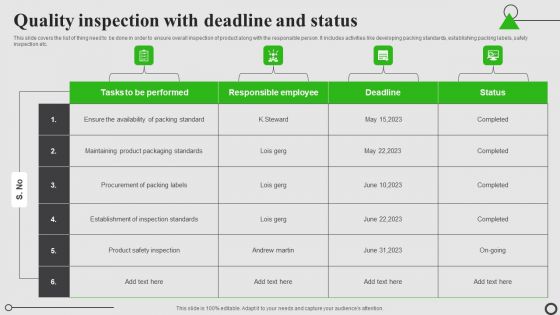 Quality Inspection With Deadline And Status Rules PDF Quality Inspection With Deadline And Status Rules PDF