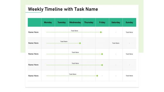 Quality Management Plan QMP Weekly Timeline With Task Name Infographics PDF