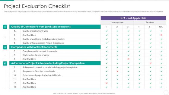 Quantitative Risk Assessment Project Evaluation Checklist Diagrams PDF