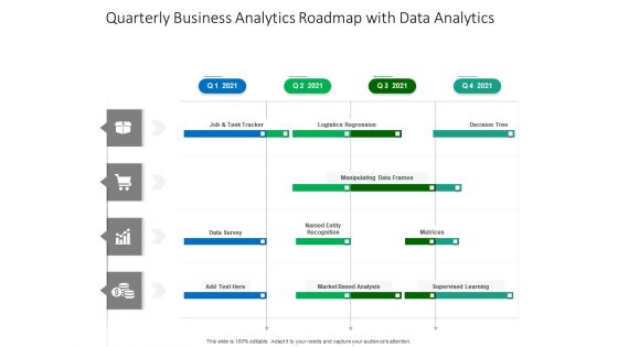 Quarterly Business Analytics Roadmap With Data Analytics Brochure