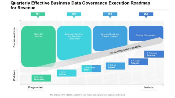 Quarterly Effective Business Data Governance Execution Roadmap For Revenue Designs
