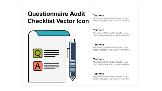 Questionnaire Audit Checklist Vector Icon Ppt PowerPoint Presentation Portfolio Model