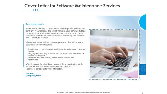 RFP For Software Maintenance And Support Ppt PowerPoint Presentation Complete Deck With Slides