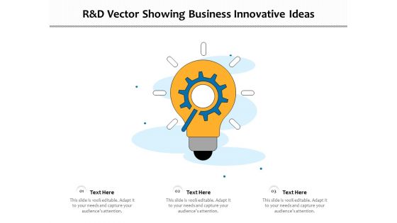R And D Vector Showing Business Innovative Ideas Ppt PowerPoint Presentation Gallery Inspiration PDF
