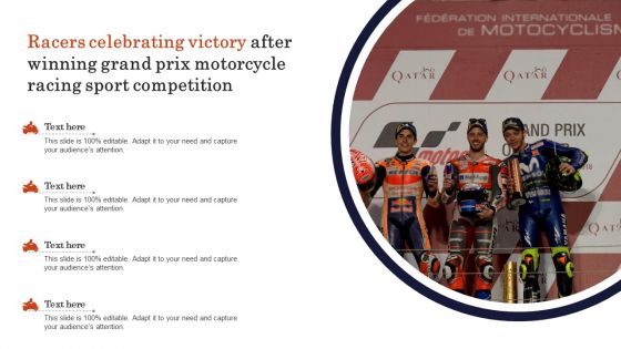 Racers Celebrating Victory After Winning Grand Prix Motorcycle Racing Sport Competition Inspiration PDF