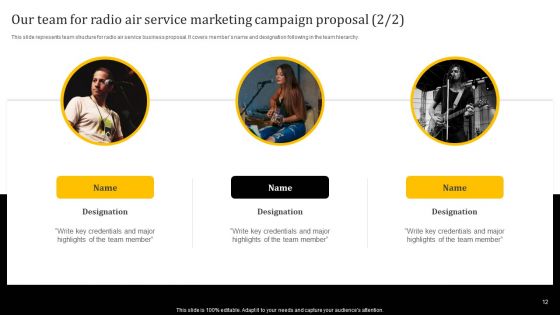 Radio Air Service Marketing Campaign Proposal Ppt PowerPoint Presentation Complete Deck With Slides