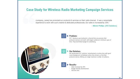 Radio Marketing Plan Proposal For Product Launch Ppt PowerPoint Presentation Complete Deck With Slides