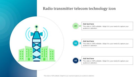 Radio Transmitter Telecom Technology Icon Clipart PDF