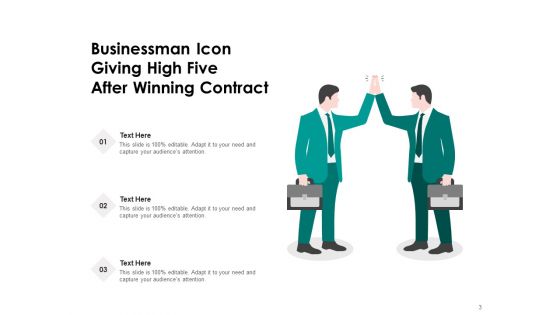 Raising Palm Businessman Winning Contract Ppt PowerPoint Presentation Complete Deck