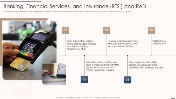 Rapid Application Building Framework Banking Financial Services And Insurance BFSI And RAD Clipart PDF