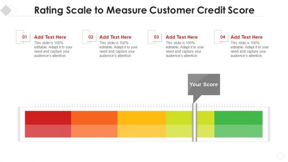 Rating Scale To Measure Customer Credit Score Icons PDF