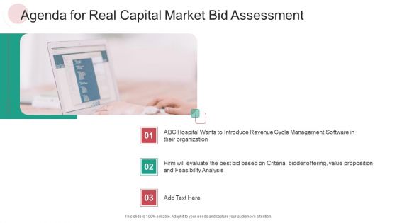 Real Capital Market Bid Assessment Ppt PowerPoint Presentation Complete Deck With Slides