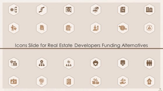 Real Estate Developers Funding Alternatives Ppt PowerPoint Presentation Complete With Slides