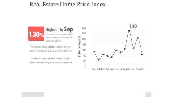 Real Estate Home Price Index Ppt PowerPoint Presentation Example