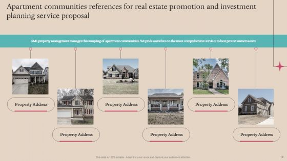 Real Estate Promotion And Investment Planning Service Proposal Ppt PowerPoint Presentation Complete Deck With Slides