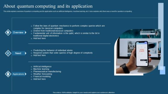 Recent Technologies In IT Industry About Quantum Computing And Its Application Icons PDF
